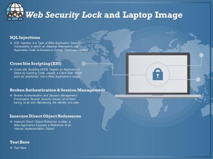 Web security lock and laptop image