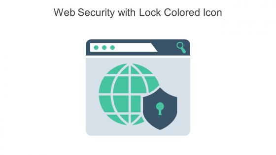 Web Security With Lock Colored Icon In Powerpoint Pptx Png And Editable Eps Format