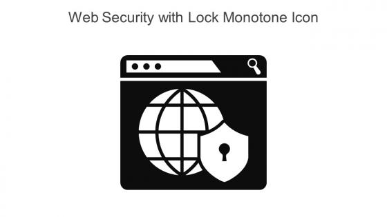 Web Security With Lock Monotone Icon In Powerpoint Pptx Png And Editable Eps Format