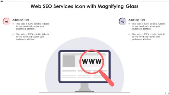Web Seo Services Icon With Magnifying Glass