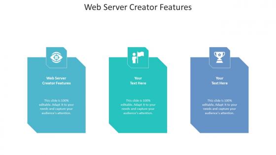 Web server creator features ppt powerpoint presentation slides icon cpb