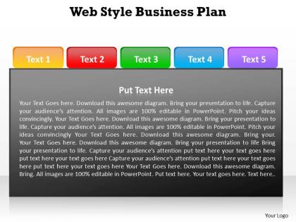 Web style business with tabs on top to be able to choose easily plan powerpoint diagram templates graphics 712