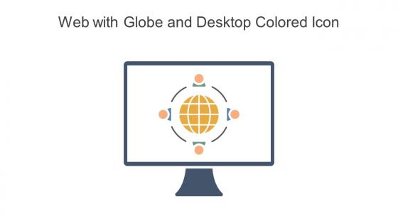 Web With Globe And Desktop Colored Icon In Powerpoint Pptx Png And Editable Eps Format
