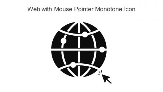 Web With Mouse Pointer Monotone Icon In Powerpoint Pptx Png And Editable Eps Format