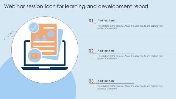 Webinar Session Icon For Learning And Development Report