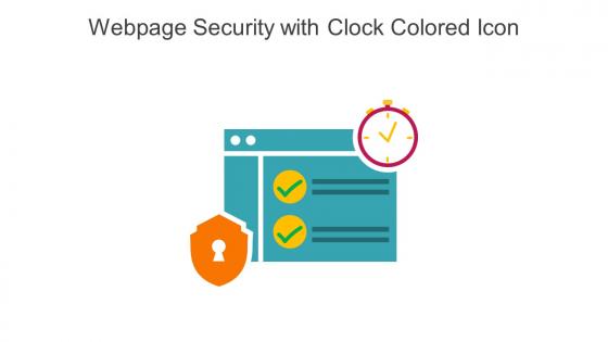 Webpage Security With Clock Colored Icon In Powerpoint Pptx Png And Editable Eps Format