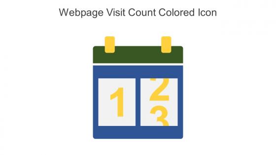Webpage Visit Count Colored Icon in powerpoint pptx png and editable eps format