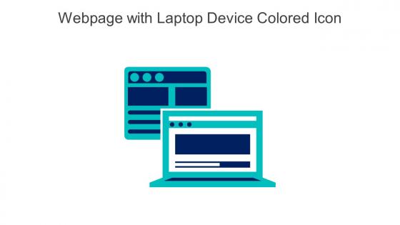 Webpage With Laptop Device Colored Icon In Powerpoint Pptx Png And Editable Eps Format
