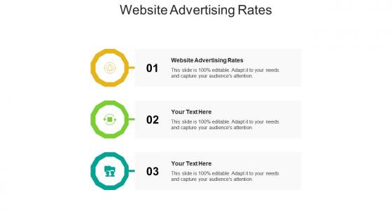 Website advertising rates ppt powerpoint presentation diagrams cpb