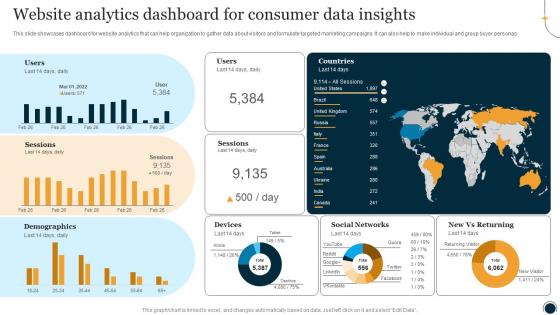 Website Analytics Dashboard For Consumer Data Insights One To One Promotional Campaign