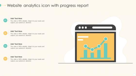 Website Analytics Icon With Progress Report