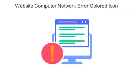 Website Computer Network Error Colored Icon In Powerpoint Pptx Png And Editable Eps Format