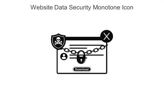 Website Data Security Monotone Icon In Powerpoint Pptx Png And Editable Eps Format