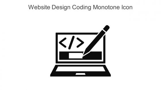 Website Design Coding Monotone Icon In Powerpoint Pptx Png And Editable Eps Format
