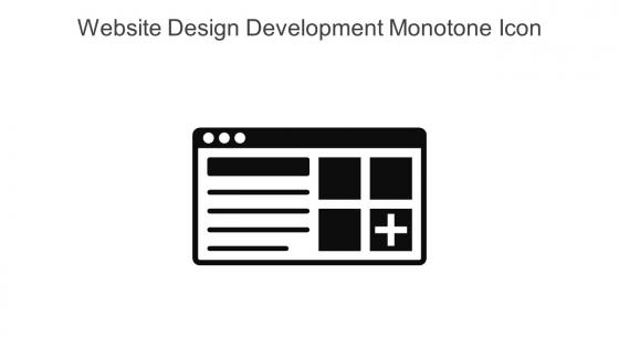 Website Design Development Monotone Icon In Powerpoint Pptx Png And Editable Eps Format