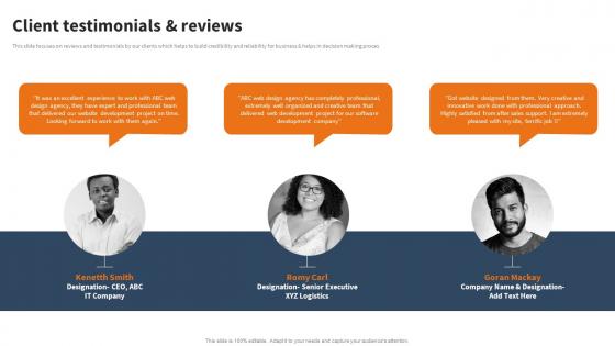 Website Development Solutions Company Profile Client Testimonials And Reviews