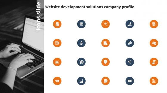 Website Development Solutions Company Profile Icons Slide