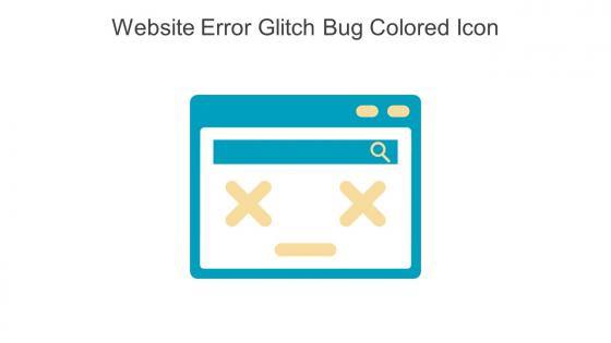 Website Error Glitch Bug Colored Icon In Powerpoint Pptx Png And Editable Eps Format