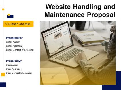 Website handling and maintenance proposal powerpoint presentation slides
