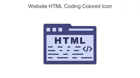 Website HTML Coding Colored Icon In Powerpoint Pptx Png And Editable Eps Format