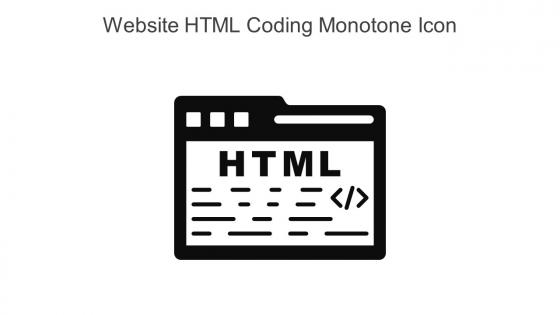 Website HTML Coding Monotone Icon In Powerpoint Pptx Png And Editable Eps Format