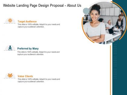 Website landing page design proposal about us m3399 ppt powerpoint presentation template