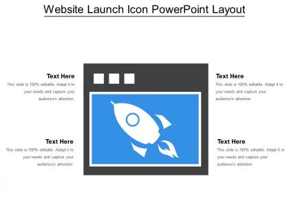 Website launch icon powerpoint layout