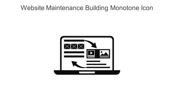 Website Maintenance Building Monotone Icon In Powerpoint Pptx Png And Editable Eps Format