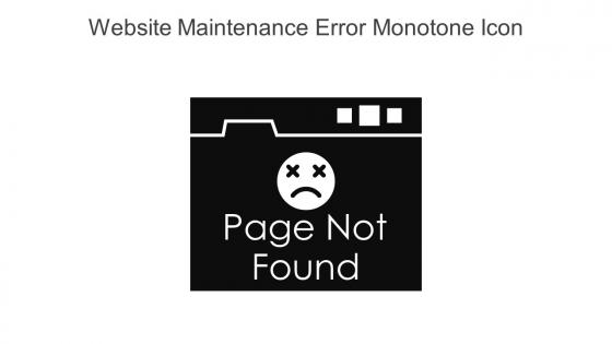 Website Maintenance Error Monotone Icon In Powerpoint Pptx Png And Editable Eps Format