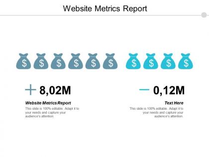 Website metrics report ppt powerpoint presentation pictures graphic tips cpb