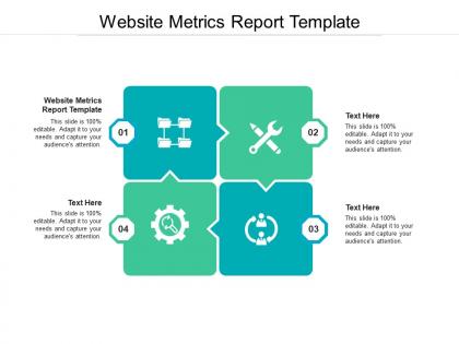 Website metrics report template ppt powerpoint presentation portfolio icons cpb