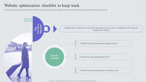 Website Optimization Checklist To Keep Guide For Implementing Strategies To Enhance Tourism