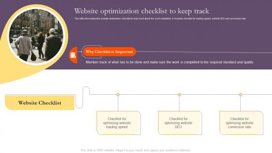 Website Optimization Checklist To Keep Track Introduction To Tourism Marketing MKT SS V
