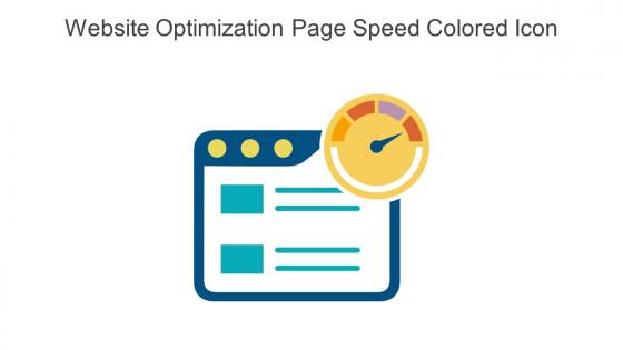 Website Optimization Page Speed Colored Icon In Powerpoint Pptx Png And Editable Eps Format