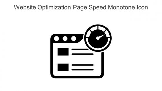 Website Optimization Page Speed Monotone Icon In Powerpoint Pptx Png And Editable Eps Format