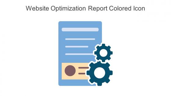 Website Optimization Report Colored Icon In Powerpoint Pptx Png And Editable Eps Format