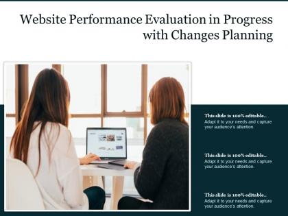 Website performance evaluation in progress with changes planning