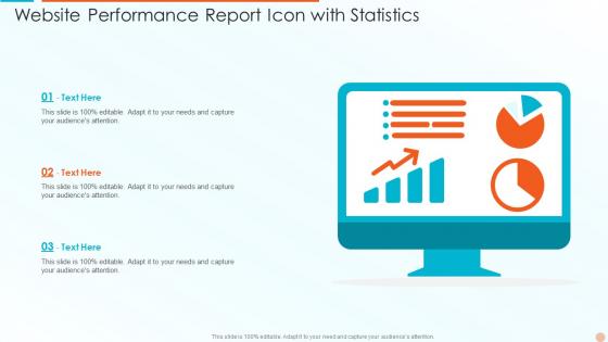 Website Performance Report Icon With Statistics