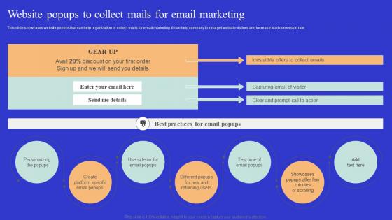 Website Popups To Collect Mails For Email Optimizing Online Ecommerce Store To Increase Product Sales