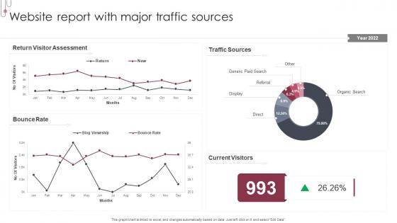 Website Report With Major Traffic Sources