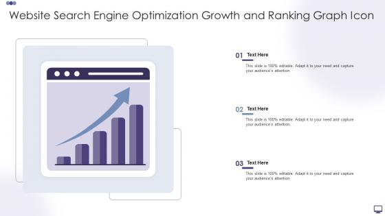 Website Search Engine Optimization Growth And Ranking Graph Icon