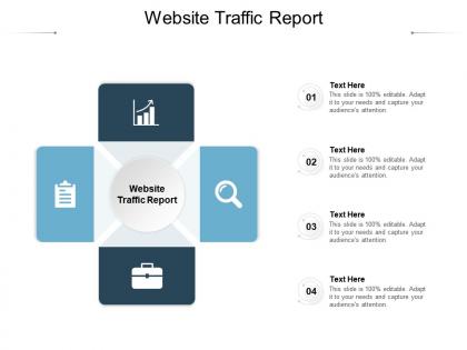 Website traffic report ppt powerpoint presentation infographics slide portrait cpb