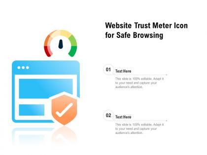 Website trust meter icon for safe browsing