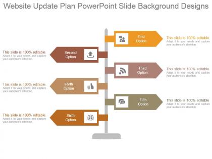 Website update plan powerpoint slide background designs
