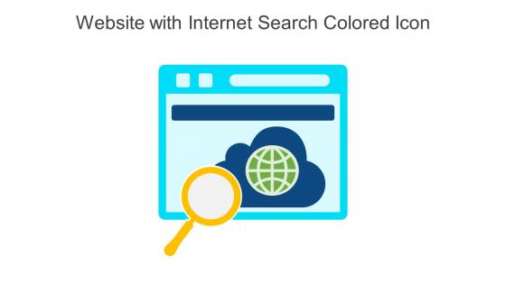 Website With Internet Search Colored Icon In Powerpoint Pptx Png And Editable Eps Format