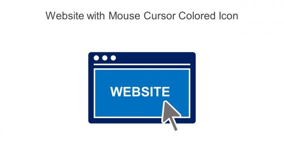 Website With Mouse Cursor Colored Icon In Powerpoint Pptx Png And Editable Eps Format