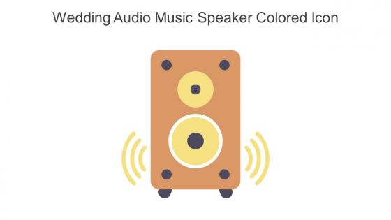 Wedding Audio Music Speaker Colored Icon In Powerpoint Pptx Png And Editable Eps Format