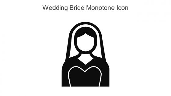 Wedding Bride Monotone Icon In Powerpoint Pptx Png And Editable Eps Format