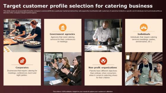 Wedding Catering Business Plan Target Customer Profile Selection For Catering BP SS