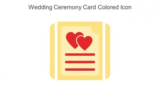 Wedding Ceremony Card Colored Icon In Powerpoint Pptx Png And Editable Eps Format
